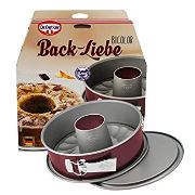 DrOetker Back-Liebe Bıcolor Kelepçeli Çift Tabanlı Borulu Kek Kalıbı 26 cm Bordo