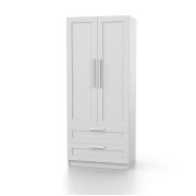 Dsm Dizayn Mnt-106 2 Kapılı 2 Çekmeceli Gardırop - Beyaz