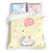 Eponj Home Enlora %100 Doğal Pamuk 3D Nevresim Seti Çift Kişilik Best Day Krem