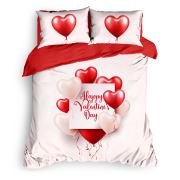 Eponj Home Enlora %100 Doğal Pamuk 3D Nevresim Seti Çift Kişilik Feeling Kırmızı