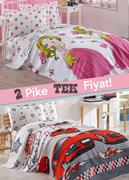 Eponj Home 2'li Pike Tek Kişilik Crayz-Gırl Kırmızı-Beyaz