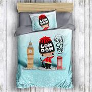 Eponj Home 3D Nevresim Seti Pamuk Tek Kişilik Welcome Mint
