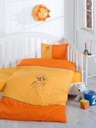 Eponj Home Akfil Bebek Nakışlı Nevresim Takımı Mause Turuncu