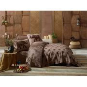 Eponj Home Baskılı Pike Takımı Tek Kişilik Fil Kahve