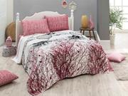 Eponj Home Baskılı Pike Takımı Tek Kişilik Palvin Beyaz