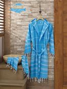 Eponj Home Bornoz Peşkir Seti Sultan Mavi L-XL AL8807