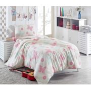 Eponj Home Nevresim Takımı Tek Kişilik Papillon A.Krem