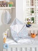 Eponj Home Hediyeli Bebek Havlu Seti Dijital Cikcik Beyaz