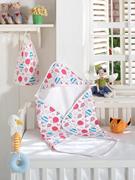 Eponj Home Hediyeli Bebek Havlu Seti Dijital Pembe Balon Beyaz