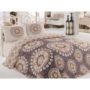 Eponj Home Kapitone Yatak Örtüsü Seti Tek Kişilik Libra Kahve