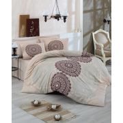 Eponj Home Kolay Ütülenir Nevresim Takımı Tek Kişilik Figura Bej