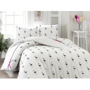 Eponj Home Kolay Ütülenir Nevresim Takımı Tek Kişilik Flamingo Beyaz