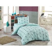 Eponj Home Kolay Ütülenir Nevresim Takımı Tek Kişilik Flamingo Mint