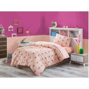 Eponj Home Kolay Ütülenir Nevresim Takımı Tek Kişilik Flamingo Pudra