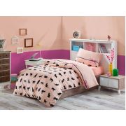 Eponj Home Nevresim Takımı Tek Kişilik Cats Pudra