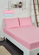 Eponj Home Pamuklu Lastikli Çarşaf Seti Tek Kişilik Pembe