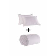 Eponj Home Silikon Yorgan+Yastık Seti Çift Kişilik Beyaz