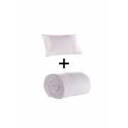 Eponj Home Silikon Yorgan+Yastık Seti Tek Kişilik Beyaz