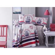 Eponj Home Doğal Pike Baskılı Tek Kişilik Fairway Kırmızı