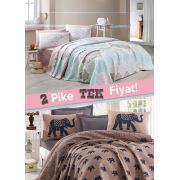 Eponj Home 2'li Pike Tek Kişilik Andalucia-Fil Mint-Mavi