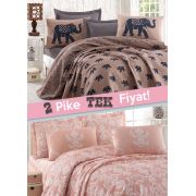 Eponj Home 2'li Pike Tek Kişilik Fil-Pure Mavi-Pudra