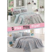 Eponj Home 2'li Pike Tek Kişilik Loveyl-Tuval Mint Mavi
