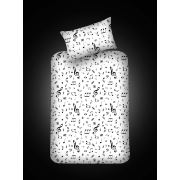 Eponj Home B&W Lastikli Çarşaf Seti Tek Kişilik Melodiy Beyaz