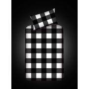 Eponj Home B&W Lastikli Çarşaf Seti Tek Kişilik Plaid