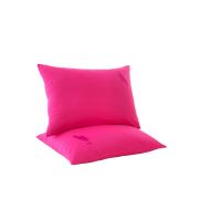 2li Yastık Kılıfı %100 Pamuk Kuş Nakışlı Fuşya