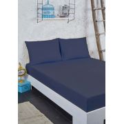 Paint Lastikli Çarşaf Seti Çift Kişilik D.Boya Lacivert