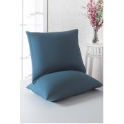 Eponj Home 2'li Yastık Kılıfı 60x60 cm D.Boya Ranforce Lacivert