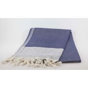 Eponj Home Peştemal Saçaklı Honey Comb Lacivert 7182
