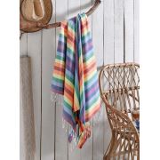 Eponj Home Peştemal Saçaklı Rainbow Kırmızı-Turuncu-Sarı-Yeşil