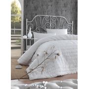 Eponj Home %100 İç-Dış Pamuk Yorgan Çift Kişilik Beyaz
