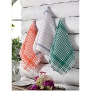 Eponj Home 3lü Mutfak Peçetesi 45x70 cm Turuncu-Yeşil-Beyaz