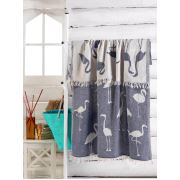 Eponj Home Peştemal Jakarlı Çift Katlı Flamingo Lacivert