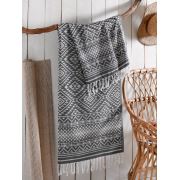 Eponj Home Peştemal Jakarlı Kilim Siyah 9851