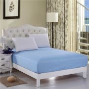 Eponj Home Örme Penye Lastikli Çarşaf Çift Kişilik Bebe Mavisi