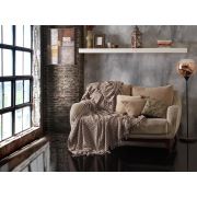 Eponj Home Pike Yatak Örtüsü Throw Kahve - Bej