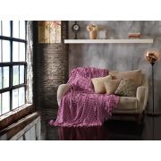 Eponj Home Pike Yatak Örtüsü Throw Mürdüm - Pembe