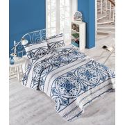 Eponj Home Kapitone Yatak Örtüsü Seti Çift Kişilik Marble Lacivert