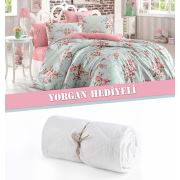 Eponj Home Yorgan Hediyeli Nevresim Seti Çift Kişilik Alanur Pembe