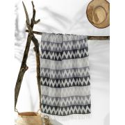 Enlora %100 Naturel Peştamal Zigzag Gri
