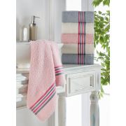 Eponj Home 6'lı Havlu Seti Vorteks 50x85 cm Perde Gri