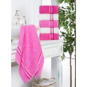 Eponj Home 6'lı Havlu Seti Vorteks 50x85 cm Perde Pembe