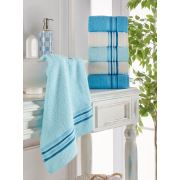 Eponj Home 6'lı Havlu Seti Vorteks 50x85 cm Perde Turkuaz