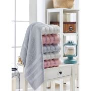 Eponj Home 6'lı Havlu Seti Vorteks 50x85 cm Floş Gri