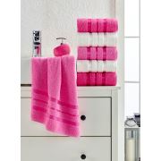 Eponj Home 6'lı Havlu Seti Vorteks 50x85 cm Floş Pembe