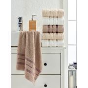 Eponj Home 6'lı Havlu Seti Vorteks 50x85 cm Floş Kahve
