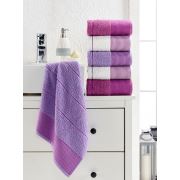 Eponj Home 6'lı Havlu Seti Vorteks 50x85 cm Fitilli Lila